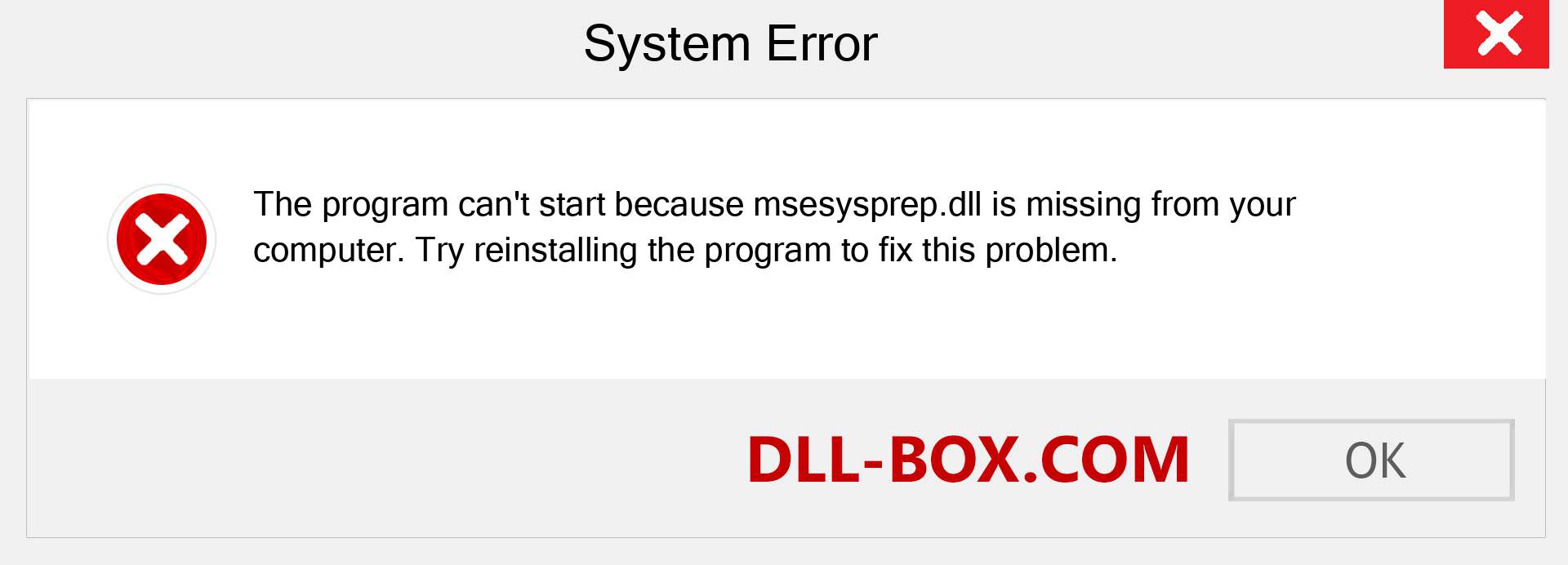  msesysprep.dll file is missing?. Download for Windows 7, 8, 10 - Fix  msesysprep dll Missing Error on Windows, photos, images